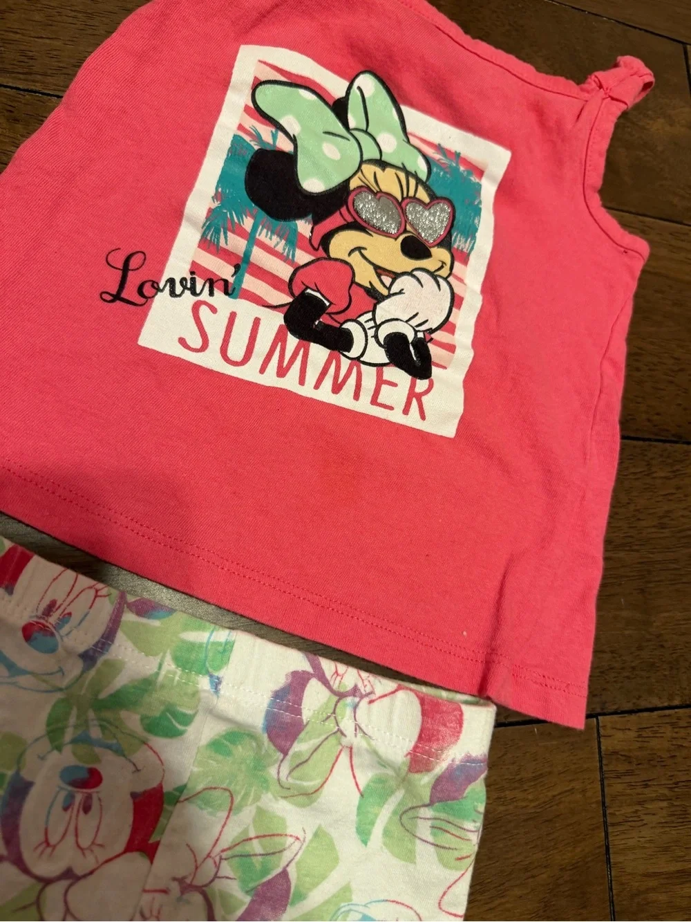 Disney Coral Pink Minnie Graphic Tank Top